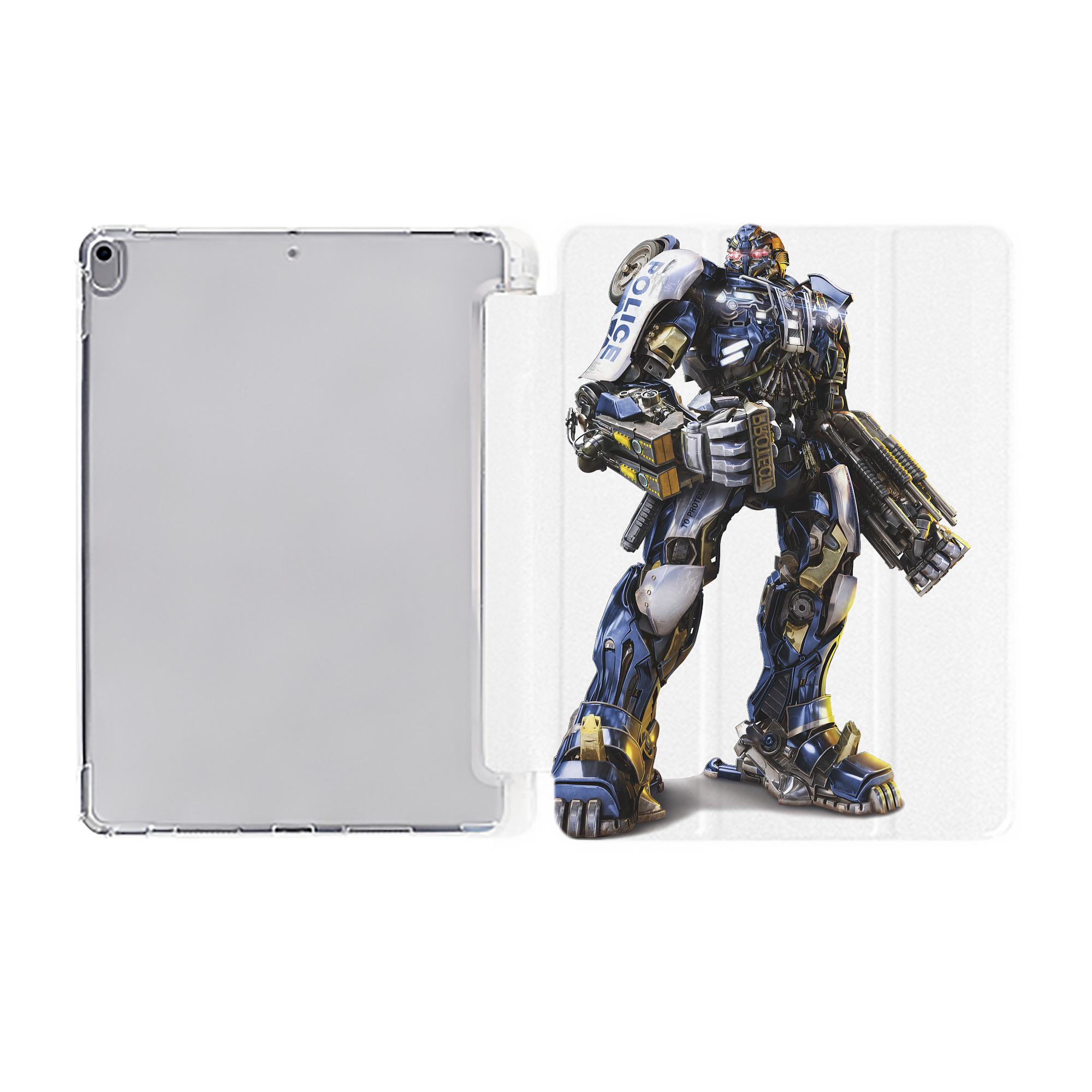（画像用） Transformers トランスフォーマー IPad ケース ペン収納付き 三つ折りスタンド PUレザー×シリコン 対応機種9.5/10.5/10.9インチ